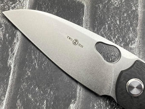 TWO SUN TS129-M390-Stonewash M390 Blade  Folding Pocket Knife