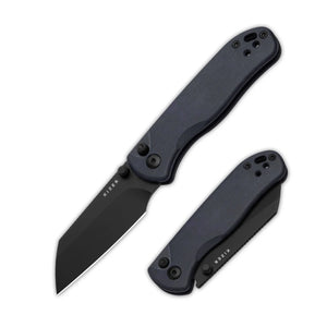Kizer Azo Drop Bear 2 Button Lock Knife Richlite Blue Canyon (3" Black)