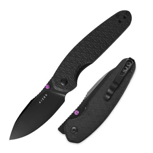 Kizer Meteora Liner Lock Knife Black Aluminum (3.2" Black PVD) V3730A2