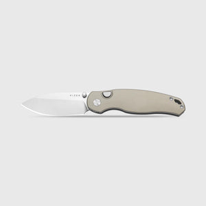 Kizer Phoca BD Button Liner Lock Knife Sand Aluminum (3" Satin)