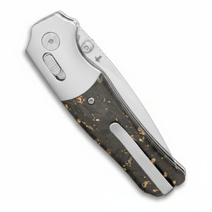 QSP Jacob Lundquist Vault Glyde Lock Knife BB Al + Gold Foil CF (3.25" Satin)