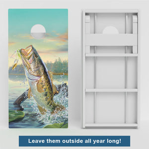 Large Mouth Bass Weather Proof Cornhole Board