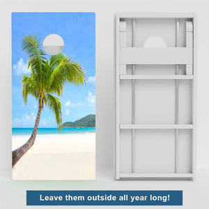 Beach Paradise Weather Proof Cornhole Boards