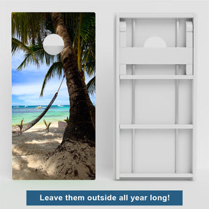Beach Paradise Weather Proof Cornhole Boards