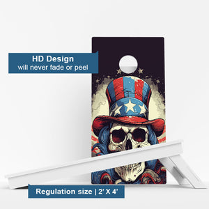 Uncle Same Skull Weather Proof Cornhole Boards