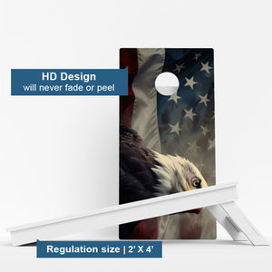 Bald Eagle American Flag Weather Proof Cornhole Boards