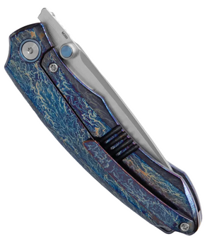 Remette WD108-N3 Wild Species Knife, Titanium, M390, Hand Grinding + Pearlescent