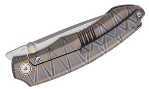Remette WD108-N4 Wild Species Knife, Titanium, M390, Hand Grinding + Pearlescent