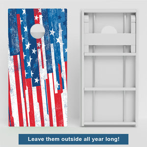 Weather Proof American Flag Cornhole Boards