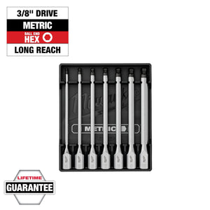Milwaukee 48-22-9548 3/8" Metric Drive Ball End Hex Bit Socket Set 7PC