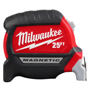 Milwaukee 48-22-0327 25ft Electrician's Compact Wide Blade Magnetic Tape Measure