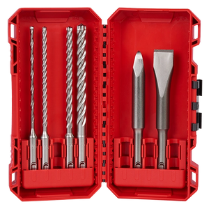 Milwaukee 48-20-7662 6pc. SDS Plus MX4™ 4-Cutter & Chisel Kit