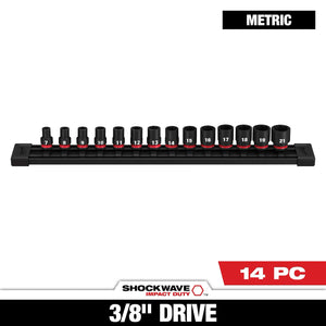 Milwaukee 49-66-7007 14PC Impact Duty 3/8" Drive Standard 6 Point Socket Set