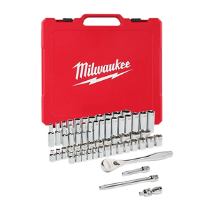 Milwaukee 48-22-9008 3/8" Drive 56pc Ratchet & Socket Set - SAE & Metric