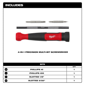 Milwaukee 48-22-2930 4-in-1 Precision Multi-Bit Screwdriver (Open Box)