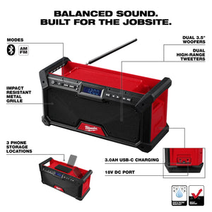 Milwaukee 2952-20 M18™ Bluetooth® Jobsite Radio