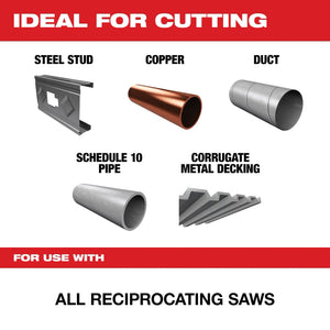 Milwaukee 48-00-8186 6 in. 24 TPI Reciprocating Saw Blades 25CT