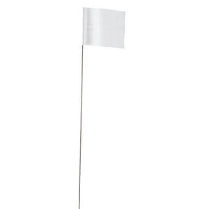 Empire 78-006 White Plastic/Wire Flag Stakes - 3.5" Length - 2.5" Wide