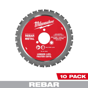 Milwaukee 48-40-4068 #10 (1-1/4”) Rebar Cutting Blade