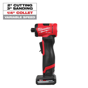 Milwaukee 3485-22 M12 FUEL™ 1/4" Right Angle Die Grinder Kit