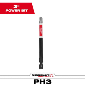 Milwaukee 48-32-4563 SHOCKWAVE Impact Duty 3-1/2" Phillips #3 Power Bit