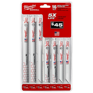 Milwaukee 49-22-1216 16PC Metal Cutting Sawzall Blade Set
