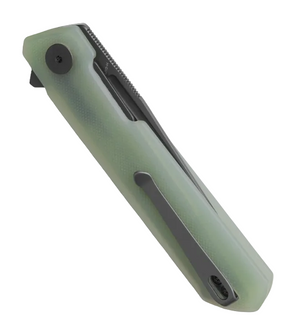 Bestechman Knives Dundee Liner Lock MagnaCut Knife Jade G-10 (3.5" Gray PVD)