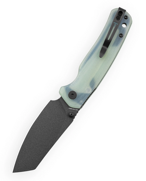 Bestechman BMK24A Cicada's Wing-G10, Jade, 10Cr15CoMoV, Black Finish