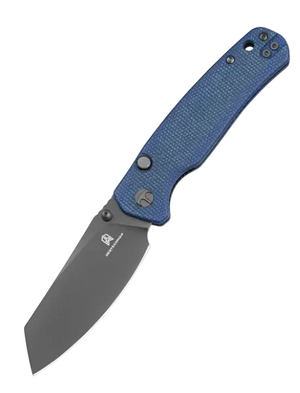 Bestechman BMK24-M-4 Cicada's Wing-Micarta, Blue, 10Cr15CoMoV, Black PVD