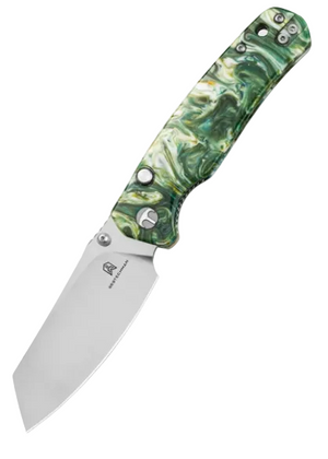 Bestechman BMK24-R-1 Cicada's Wing-Resin, Green, 10Cr15CoMoV, Satin