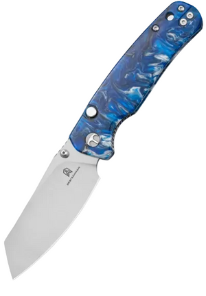 Bestechman BMK24-R-2 Cicada's Wing-Resin, Blue, 10Cr15CoMoV, Satin