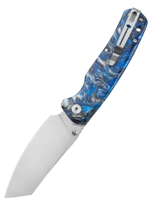 Bestechman BMK24-R-2 Cicada's Wing-Resin, Blue, 10Cr15CoMoV, Satin