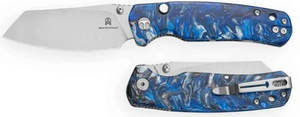 Bestechman BMK24-R-2 Cicada's Wing-Resin, Blue, 10Cr15CoMoV, Satin
