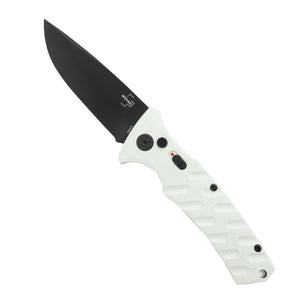 Boker Strike Drop Point Automatic Knife Imperial White (3.25" D2 Black)
