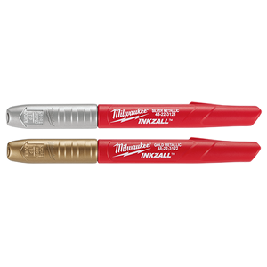 Milwaukee 48-22-3123 2PK INKZALL Silver/Gold Metallic Fine Point Marker
