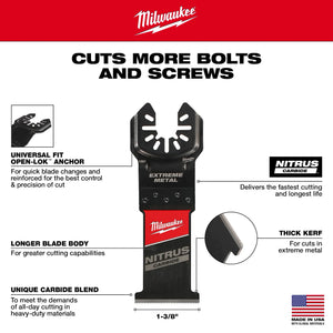 Milwaukee 49-25-1569 1-3/8" Nitrus Metal Cutting Oscillating Multi Blade 10CT