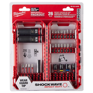 Milwaukee 48-32-4408 SHOCKWAVE™ Impact Duty Drive and Fasten Set - 26PC