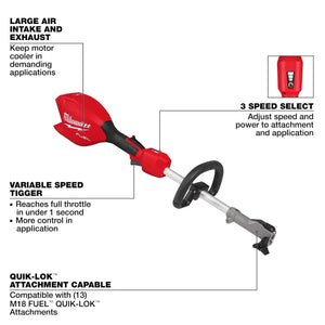 Milwaukee 3016-20 M18 FUEL™ Power Head w/ QUIK-LOK™ (Open Box)