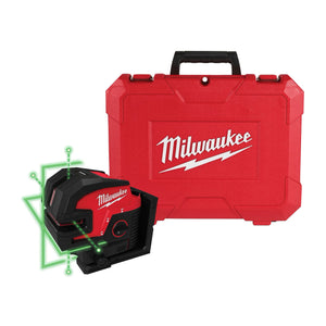 Milwaukee 3624-20 M12 Green Laser – Cross Line & 4-Points