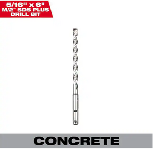 Milwaukee 48-20-8241 5/16 in. x 6 in. 2-Cutter SDS-PLUS Carbide Drill Bit