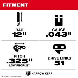 Milwaukee 49-16-2743 12 in. Top Handle Chainsaw Bar Guide