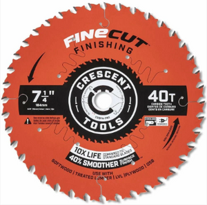 Crescent CSBFN-740 7-1/4" 40T Fine Finishing Circular Saw Blade