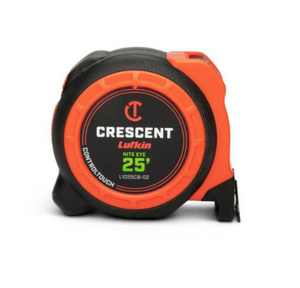 Crescent L1025CB-02 Lufkin 1-3/16 x 25' Command Control Series Black Clad Tape Measure