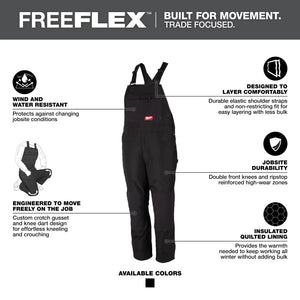 Milwaukee 262B Men's Black FREEFLEX Insulated Bib Overalls