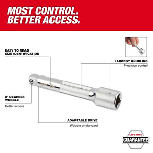 Milwaukee 48-22-9352 1/2 in. Drive Wobble Extension Set 3PC