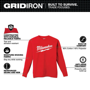 Milwaukee 608R Men's Heavy-Duty Long-Sleeve T-Shirt