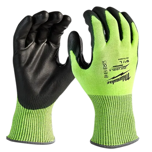Milwaukee 48-73-8940 High Visibility Cut Level 4 Polyurethane Dipped - S