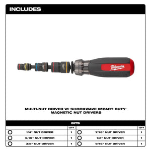 Milwaukee 48-22-2921 Multi-Nut Driver W/ SHOCKWAVE Impact Duty™