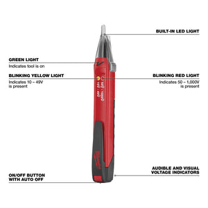 Milwaukee 2203-20 1000-Volt Dual Range Non-Contact Digital Voltage Detector