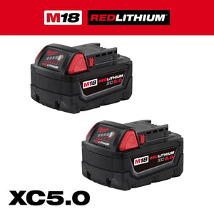 Milwaukee 48-11-1852R M18 REDLITHIUM XC5.0 Extended Capacity Battery Two Pack